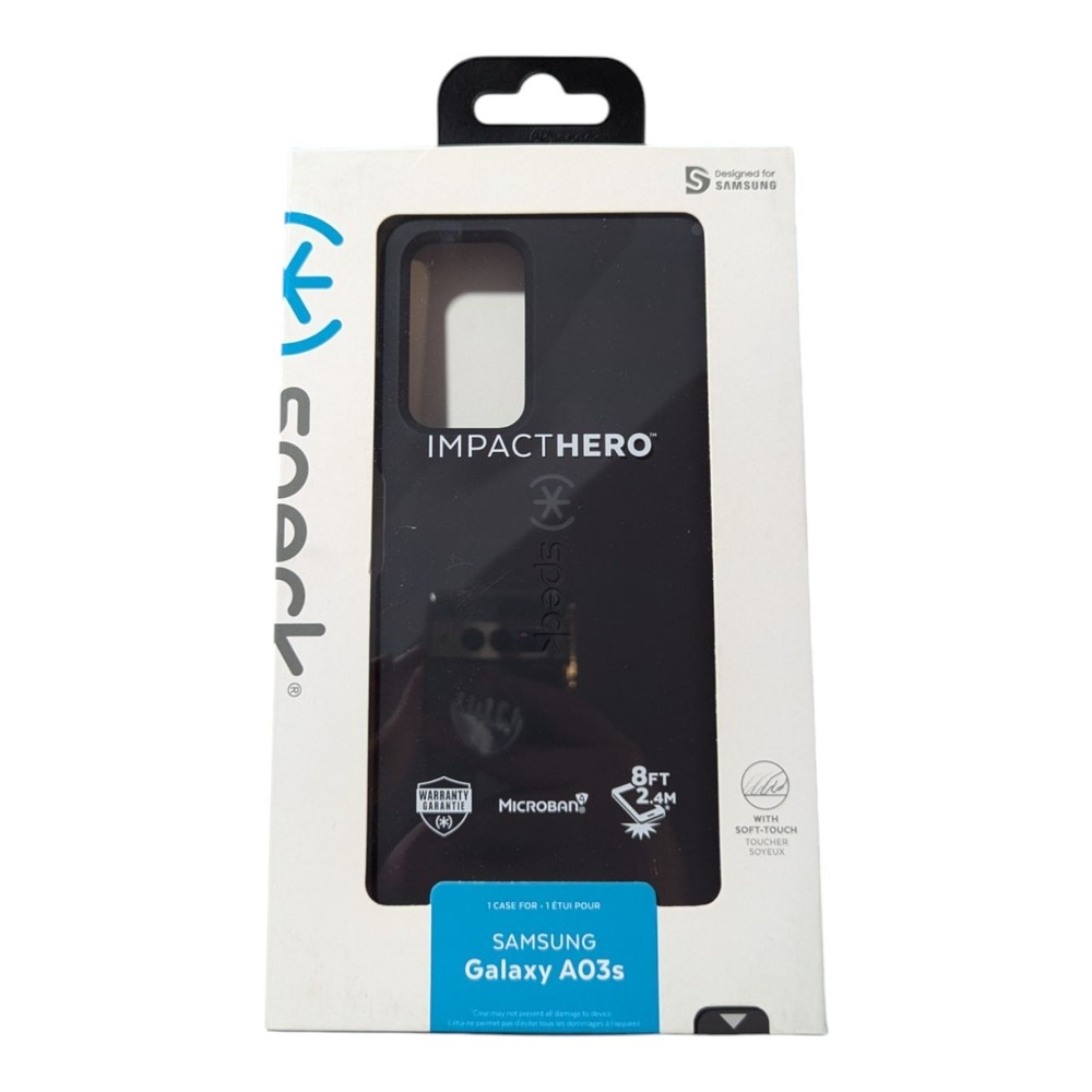 B1. Speck Impact Hero Case For Samsung Galaxy AO3s - Black